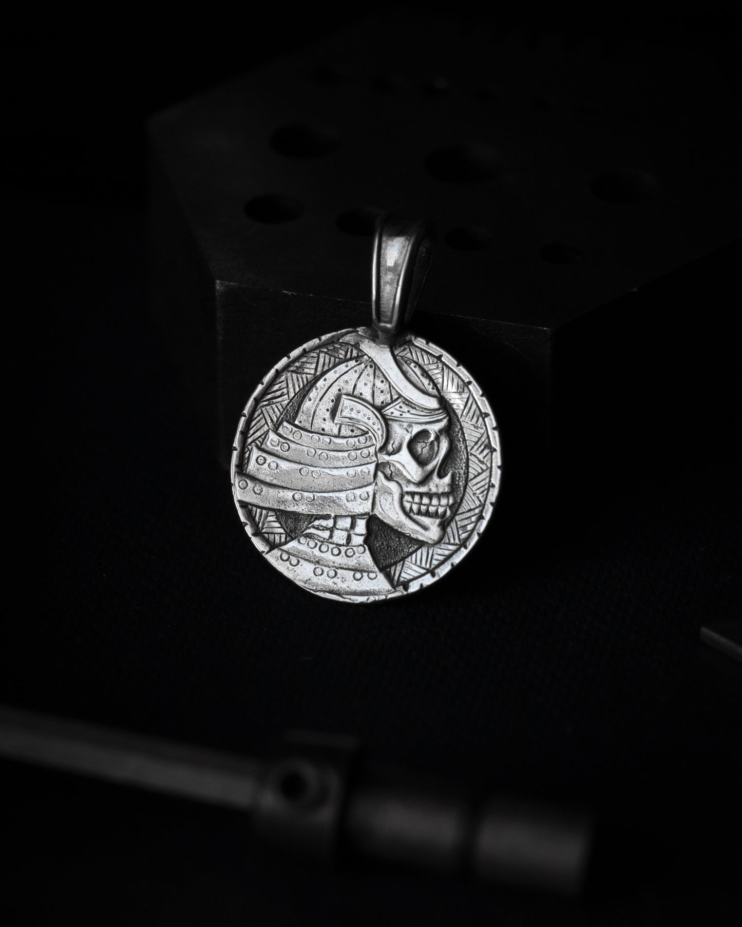 Sterling Silver Samurai Hobo Nickel pendant